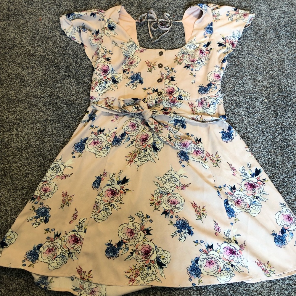 Blush Floral Dress